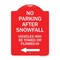Signmission No Parking After Snowfall Vehicles May Be Towed or Plowed-In with Left Arrow, A-DES-RW-1824-23787 A-DES-RW-1824-23787 - alternate 1